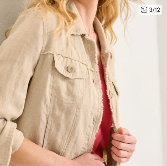 Tommy Bahama Women's Linen Jean Jacket - Picture 3 of 6